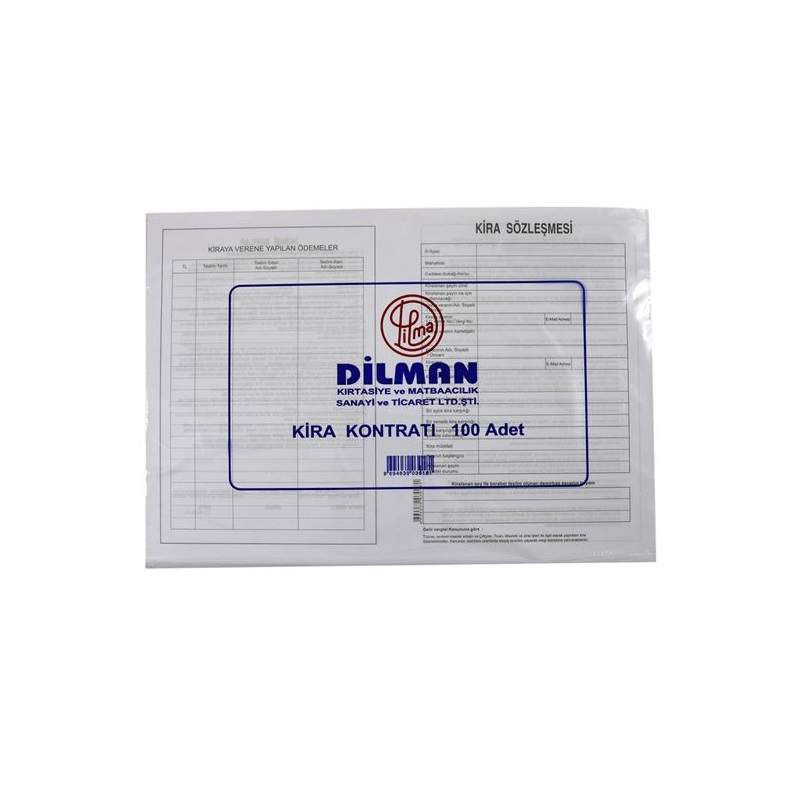 DİLMAN KİRA KONTRATI 100 LÜ