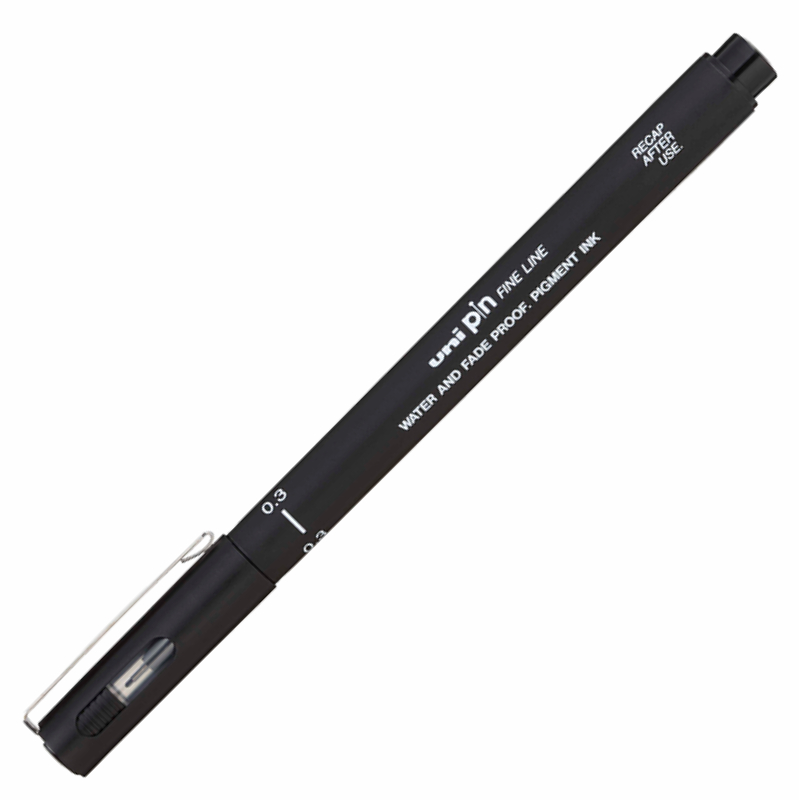 UNİ-BALL PIN03-200 FINELINE SİYAH ÇİZİM KALEMİ