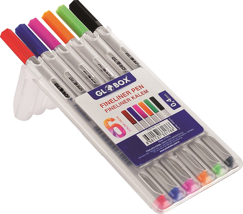 GLOBOX FINELINER KALEM 6 LI KUTU 3176