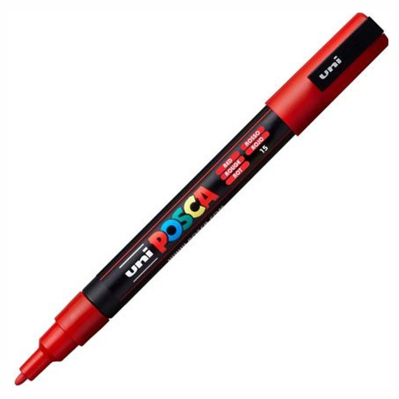 UNİ-BALL PC-3M POSCA SU BAZLI MARKER KIRMIZI 0.9