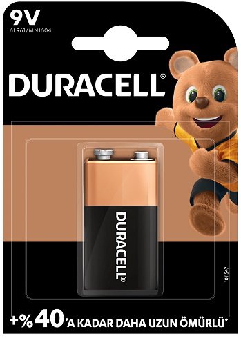 DURACELL PİL 9 VOLT TEKLİ