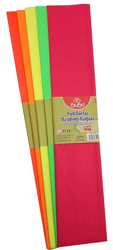 BU-BU KRAPON KAĞIDI FOSFORLU 5 Lİ KR0003