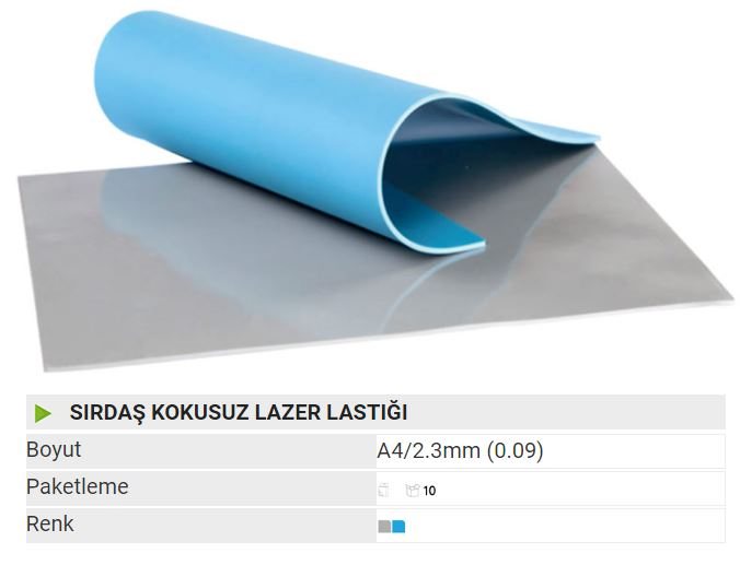 SIRDAŞ LAZER LASTİĞİ A4 STANDART GRİ