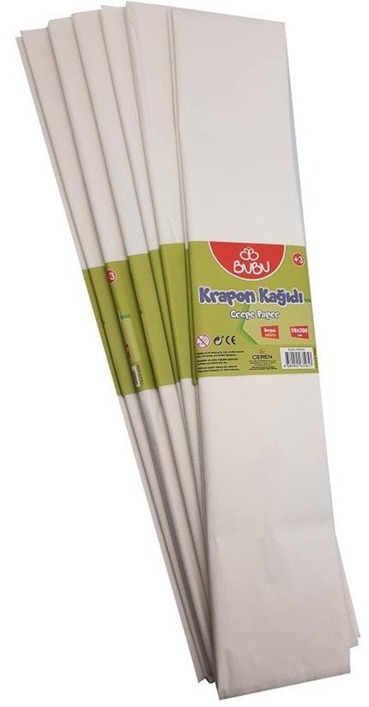 BU-BU KRAPON KAĞIDI BEYAZ 10 LU KR0005