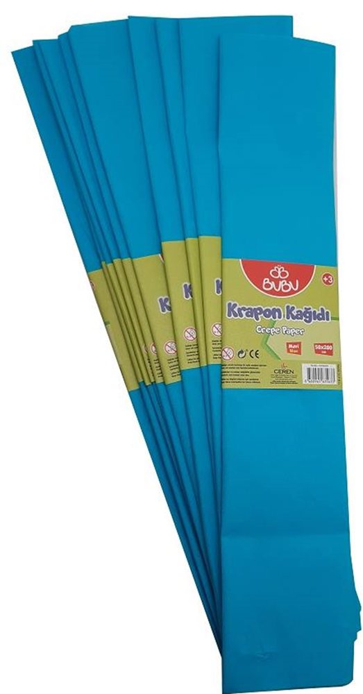 BU-BU KRAPON KAĞIDI MAVİ 10 LU KR0009