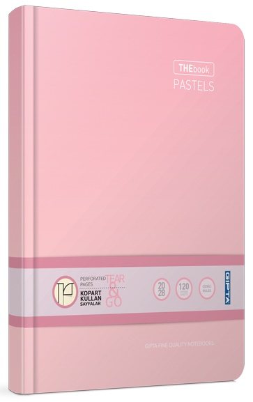 GIPTA DEFTER THEBOOK PASTELS 20x28 İPLİK DİKİŞLİ SERT KAPAK 120 YP. KARELİ 3303