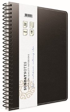 GIPTA DEFTER SUNDAY NOTES A4 SPİRALLİ DERİ KAPAKLI 140 YP. KARELİ 5045