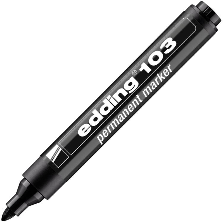 EDDING PERMANENT MARKÖR YUVARLAK UÇ E-103 SİYAH