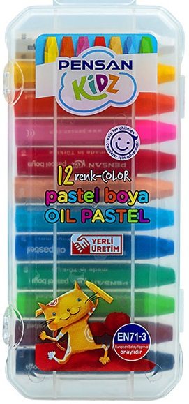 PENSAN KİDZ PASTEL BOYA 99967 PRATİK KUTULU 12 RENK