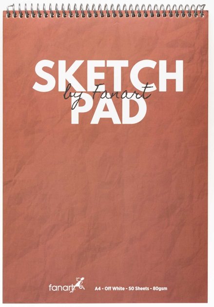 FANART ACADEMY ÇİZİM PAD SKETCH PAD SPİRALLİ A3 80 GR 50 YP BORDO F-8682.A3