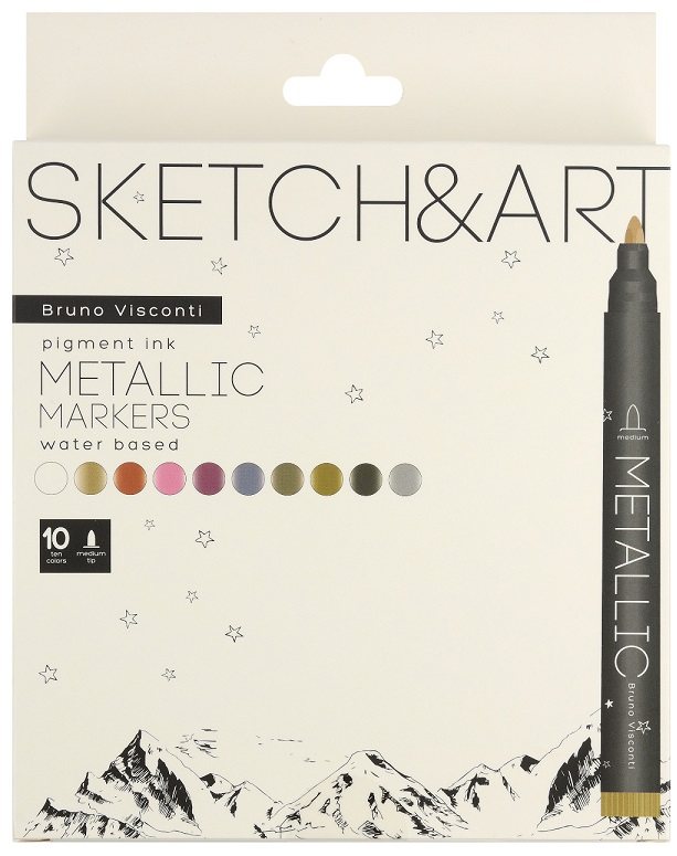BRUNO VISCONTI METALİK MARKER SKETCH & ART 10 RENK 22-0097