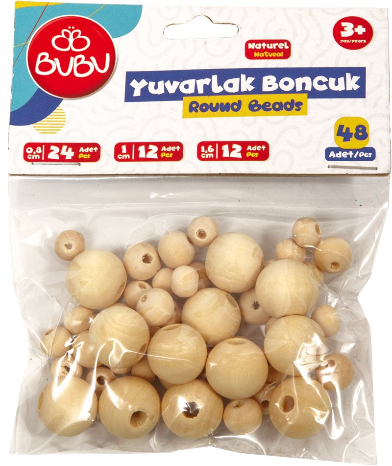 BU-BU BONCUK YUVARLAK NATÜREL KARIŞIK HS0034