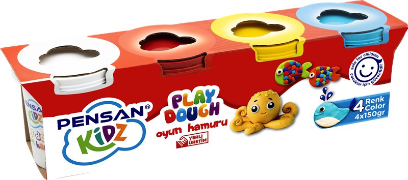 PENSAN KİDZ OYUN HAMURU BÜYÜK BOY (4*150) GR 4 LÜ