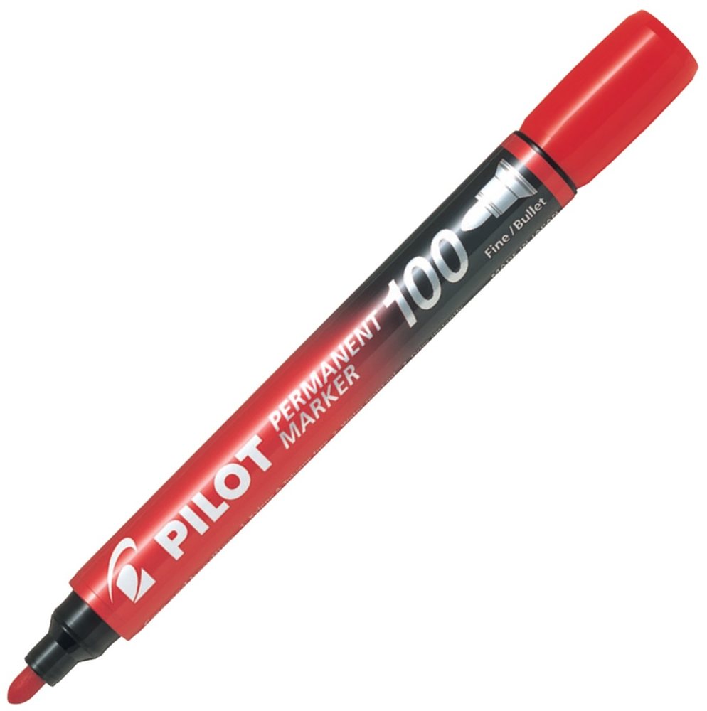 PILOT PERMANENT MARKER YUVARLAK UÇ 100 SCA-100-R KIRMIZI