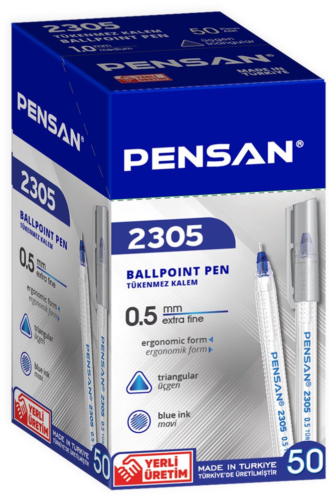 PENSAN TÜKENMEZ KALEM ÜÇGEN 0.5 2305 MAVİ