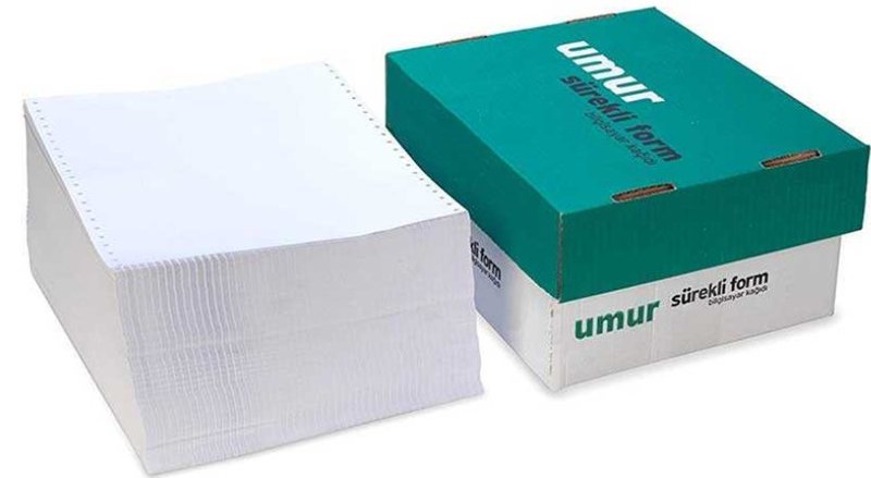 UMUR SÜREKLİ FORM 11x24 CM BEYAZ 1 NÜSHA 60 GR 2000 Lİ 30000066