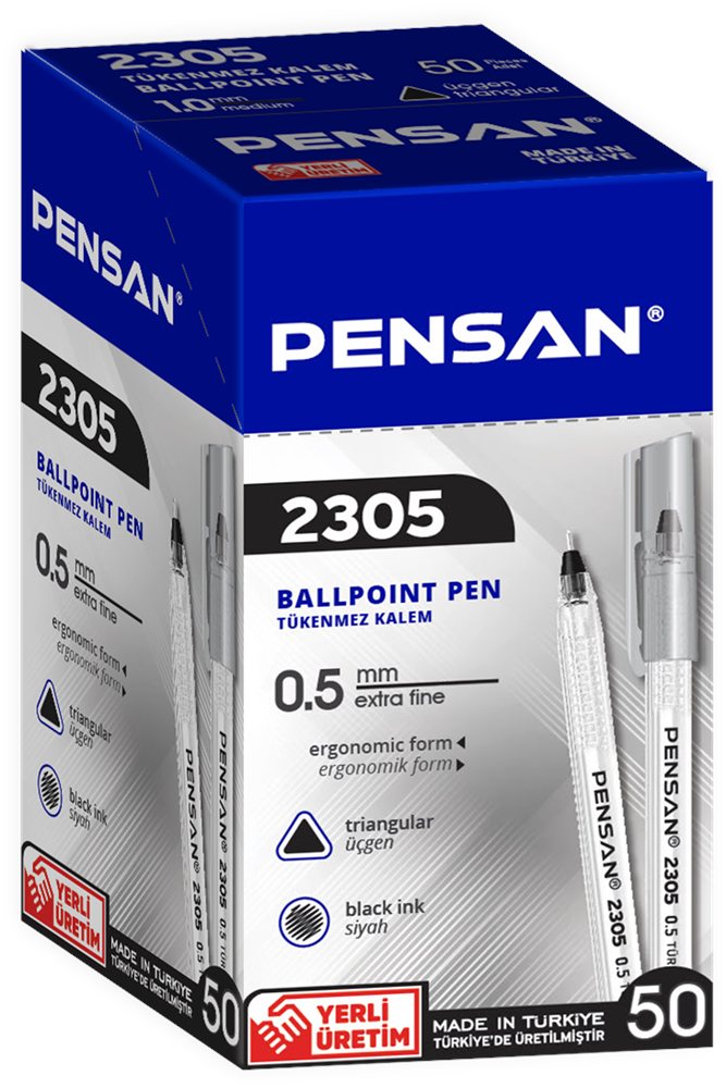 PENSAN TÜKENMEZ KALEM ÜÇGEN 0.5 2305 SİYAH