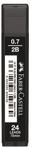 FABER MİN SUPER FINE 0.7MM 2B 75MM T.BLACK 20 Lİ TÜP 127774