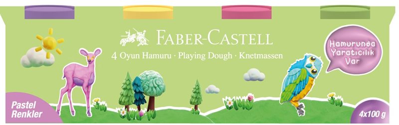 FABER OYUN HAMURU 4X100 PASTEL RENKLER 5170000043000
