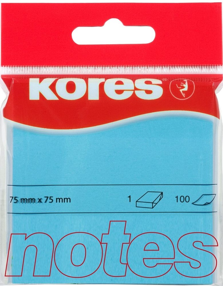 KORES YAPIŞKSNLI NOT KAĞ 75X75MM NEON MAVİ 100 YP 47078