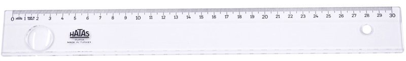 HATAS CETVEL GENİŞ PLASTİK MERCEKLİ 30 CM 00161