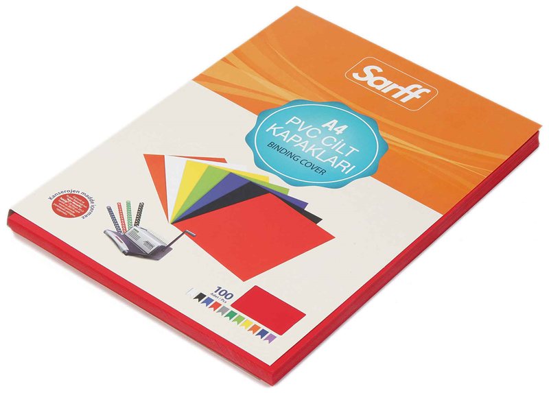 SARFF CİLT KAPAĞI A4 160M PVC BEYAZ 100 LÜ 15201012